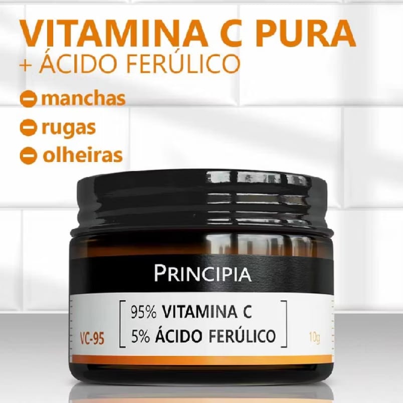 Vitamina C Pura em Pó 95% Principia
