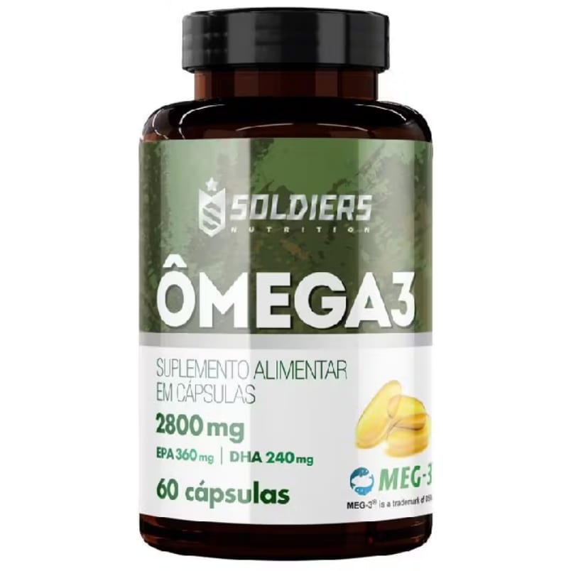 Ômega 3 MEG 3 Soldiers Nutrition – 2800mg | 60 Cápsulas